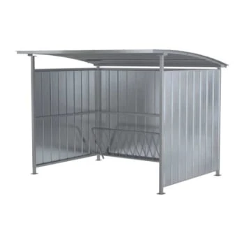 Vestil Galvanized Multi-Duty Bicycle Shelter 120 Inch
