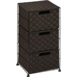 Honey-Can-Do 3-Drawer Wheeled Cart Espresso