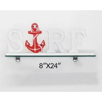 Abolos 8 In X 24in Infinity Glass Corner Floating Shelf - Image 2