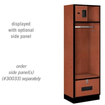 Salsbury IndustriesĀ® Cherry-Designer Wood Open Access Locker 6 Feet X 18 Inches - Image 2