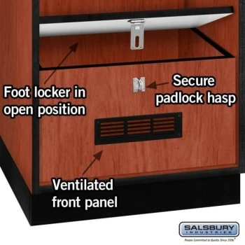Salsbury IndustriesĀ® Cherry-Designer Wood Open Access Locker 6 Feet X 18 Inches - Image 4