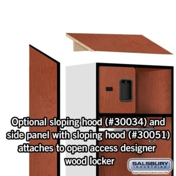 Salsbury IndustriesĀ® Cherry-Designer Wood Open Access Locker 6 Feet X 18 Inches - Image 8