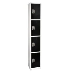 Adir Office 72 In. X 12 In. 4-Compartment Steel Key Lock Locker Black