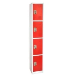 Adir Office 72 In. X 12 In. 4-Compartment Steel Key Lock Locker Red
