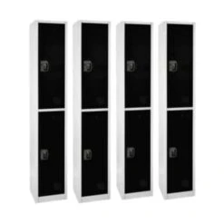 Adir Office 72 In. X 12 In. 2-Compartment Steel Locker Black