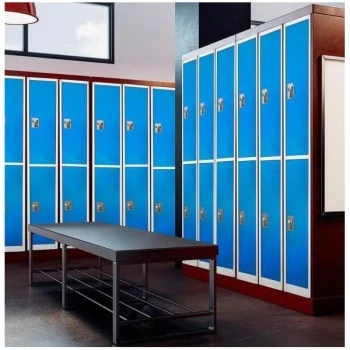 Adir Office 72 In. X 12 In. 2-Compartment Steel Locker Blu - Image 9