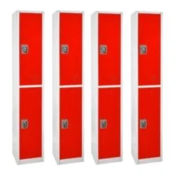 Adir Office 72 In. X 12 In. 2-Compartment Steel Locker Red