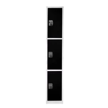 Adir Office 72 In. X 12 In. 3-Compartment Steel Locker Blk - Image 5