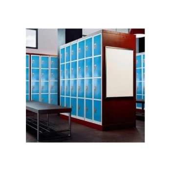 Adir Office 72 In. X 12 In. 4-Compartment Steel Locker Blue - Image 5