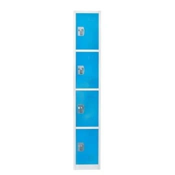 Adir Office 72 In. X 12 In. 4-Compartment Steel Locker Blue - Image 4