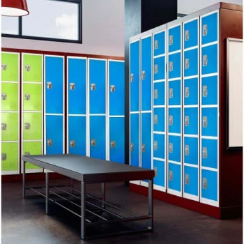 Adir Office 72 In. X 12 In. 6-Compartment Steel Locker Blu - Image 8