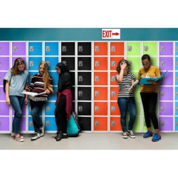 Adir Office 72 In. X 12 In. 6-Compartment Steel Locker Blu - Image 9