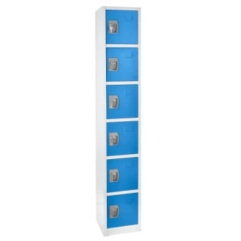 Adir Office 72 In. X 12 In. 6-Compartment Steel Locker Blu - Image 2