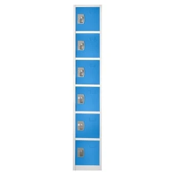 Adir Office 72 In. X 12 In. 6-Compartment Steel Locker Blu - Image 3