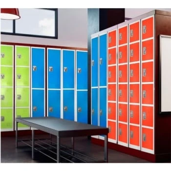 Adir Office 72 In. X 12 In. 6-Compartment Steel Locker Rd - Image 10