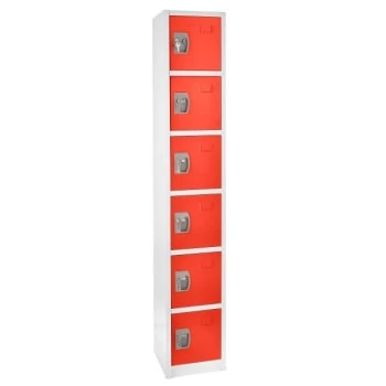 Adir Office 72 In. X 12 In. 6-Compartment Steel Locker Rd - Image 2