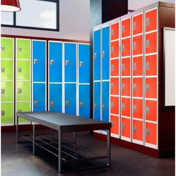 Adir Office 72 In. X 12 In. 6-Compartment Steel Locker Rd - Image 6