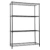 Quantum Storage Systems 4-Shelf Wire Shelving Unit, 24x30x72, Black Epoxy