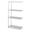 Safco 4-Shelf Industrial Add-On Unit, 36"w X 18"d X 72"h, Metallic Gray