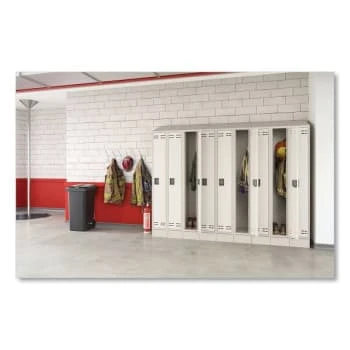 Safco Triple Sloped Metal Locker Hood Addition, 36w X 18d X 6h, Tan - Image 3