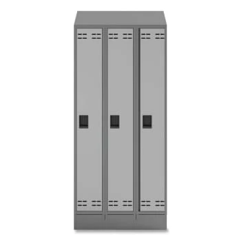 Safco Triple Sloped Metal Locker Hood Addition, 36w X 18d X 6h, Gray - Image 2