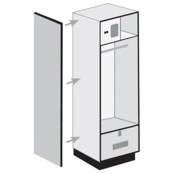 Salsbury IndustriesĀ® Side Panel Open Access Gear Locker 18 Inch No Hood Mahogany - Image 2