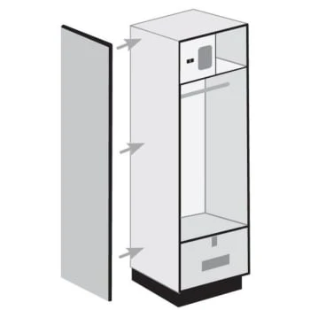 Salsbury Industries® Side Panel Open Access, Gear Locker 24 Inch No Hood Maple - Image 2