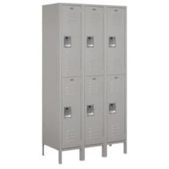 Salsbury Industries® Gray-Standard Metal Locker 6 Feet High X 18 Inches