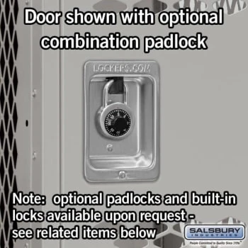 Salsbury IndustriesĀ® Gray Double Tier Vented Metal Locker 6 Feet Highx12 Inches - Image 3