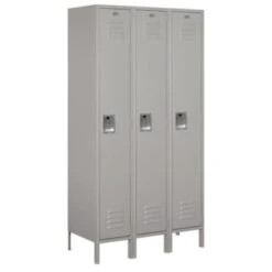 Salsbury Industries® Gray-Single Tier Standard Metal Locker-6 Feet X 18 Inches