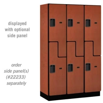 Salsbury IndustriesĀ® Cherry-Double Tier S Style-Wood Locker 6 Feet X 18 Inches - Image 2