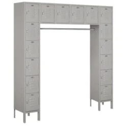 Salsbury Industries® Gray-Six Tier Box Standard Metal Locker-Unassembled