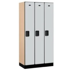 Salsbury Industries® Gray- Single Tier Designer Wood Locker 6 Feet X 18 Inches