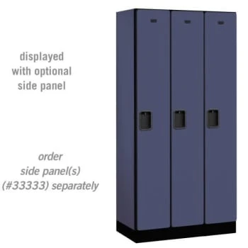 Salsbury IndustriesĀ® Blue 12 Inch Single Tier-Wood Locker 6 Feet X 18 Inches - Image 2