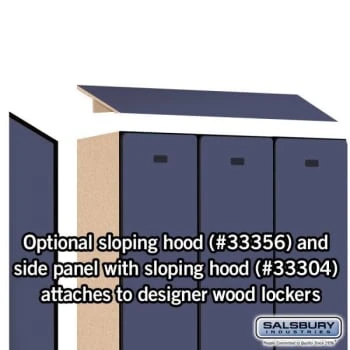 Salsbury IndustriesĀ® Blue 12 Inch Single Tier-Wood Locker 6 Feet X 18 Inches - Image 8