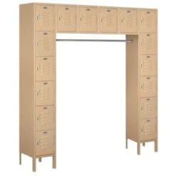 Salsbury IndustriesĀ® Tan- Six Tier Box Style Bridge Standard Metal Locker