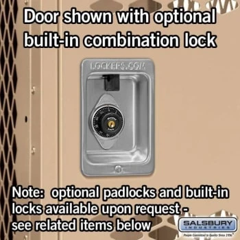 Salsbury IndustriesĀ® Tan-Double Tier Vented Metal Locker-6 Feet X 15 Inches - Image 4