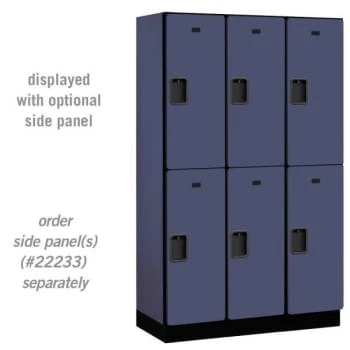 Salsbury Industries® Blue-Double Tier Designer Wood Locker 6 Feet X 18 Inches - Image 2