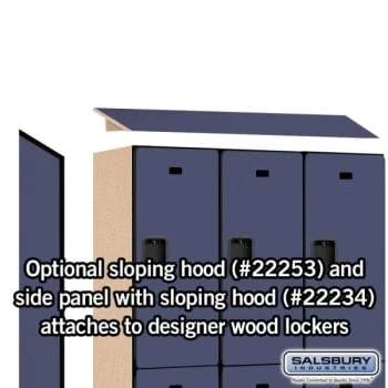 Salsbury Industries® Blue-Double Tier Designer Wood Locker 6 Feet X 18 Inches - Image 8