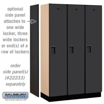 Salsbury IndustriesĀ® Black Single Tier Designer Wood Locker 6 Feet X 18 Inches - Image 3