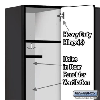 Salsbury IndustriesĀ® Black Single Tier Designer Wood Locker 6 Feet X 18 Inches - Image 5