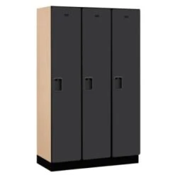 Salsbury IndustriesĀ® Black Single Tier Designer Wood Locker 6 Feet X 18 Inches