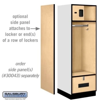 Salsbury IndustriesĀ® 24 Inch Wide Designer Wood Open Access Locker - Image 3