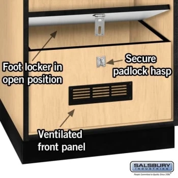 Salsbury IndustriesĀ® 24 Inch Wide Designer Wood Open Access Locker - Image 4