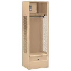 Salsbury Industries® Tan-24 Inch Open Access Metal Locker 6 Feet X 18 Inches