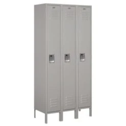 Salsbury Industries® Gray- Single Tier Standard Metal Locker 6 Feet X 15 Inches
