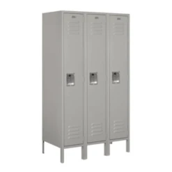 Salsbury Industries® Gray- Single Tier Standard Metal Locker-5 Feet X 18 Inches