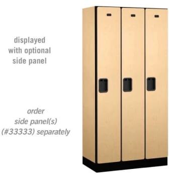 Salsbury IndustriesĀ® Maple 12 Inch Wide-Designer Wood Locker 6 Feet X 18 Inches - Image 2
