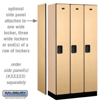 Salsbury IndustriesĀ® Maple 12 Inch Wide-Designer Wood Locker 6 Feet X 18 Inches - Image 3