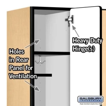 Salsbury IndustriesĀ® Maple 12 Inch Wide-Designer Wood Locker 6 Feet X 18 Inches - Image 5